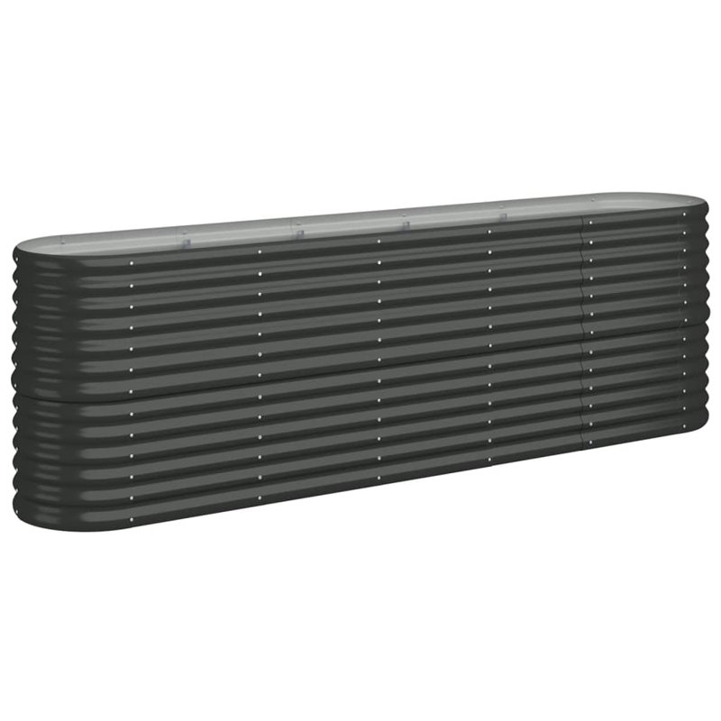 Garden Raised Bed Powder-coated Steel, 68 cm x 224cm x 40cm, Anthracite