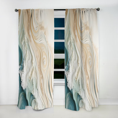 Carbaugh - Beach Sand Blackout Coastal Curtain - 1 Panel