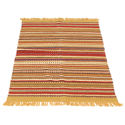 Kilim rouge Phyllida 3 pi 6 po x 5 pi 8 po