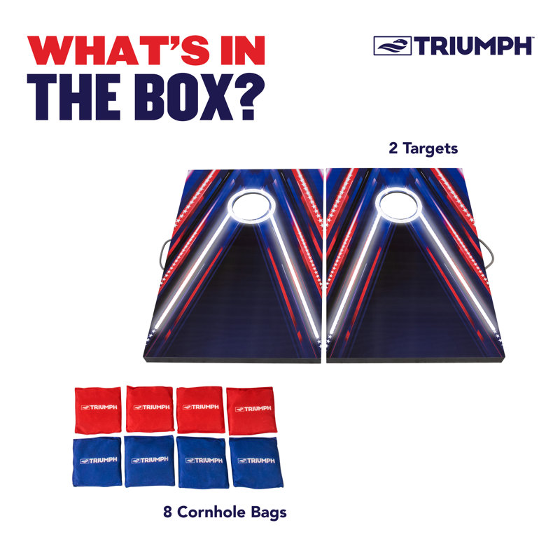 Triumph LED 2x3 Patriotic Cornhole Set with Bean Bags