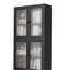 Vitrine classique en métal avec 4 portes en verre et 4 tablettes latérales