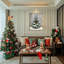 «Snowy Tree Wreath», art mural sur toile-1504057649