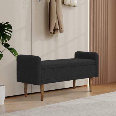 Banc de rangement en tissu