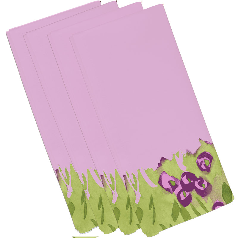 Ensemble de serviettes 4 pièces Forget Me Not Bunch, Mauve