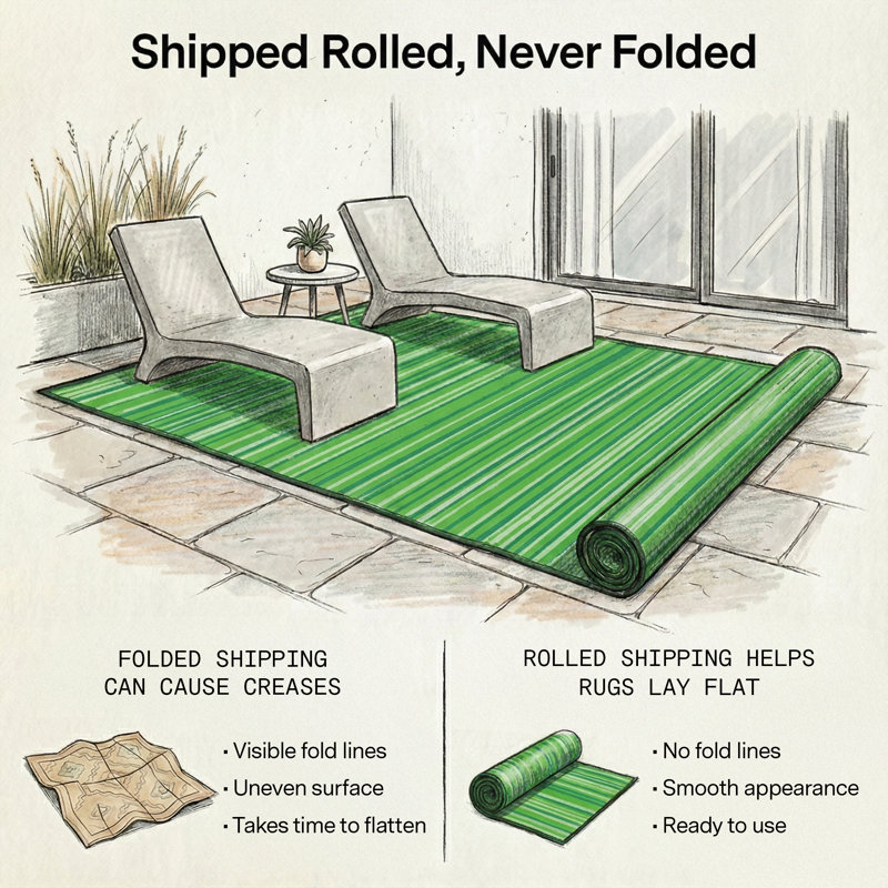 Tapis d'extérieur imperméable en plastique Amyree, Cancun - vert, Rectangulaire 3 pi x 5 pi