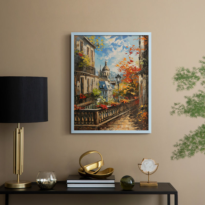 «LANDSCAPES Series CECLxxxvii», reproduction encadrée - bois massif, H 30 po x l 24 po, Bleu