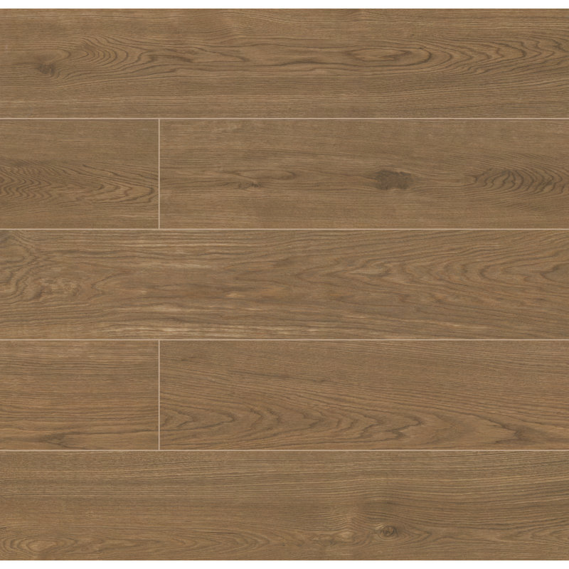 Sandaro 9 in. x 47 in. Matte Porcelain Wood Look Floor and Wall Tile, Meli