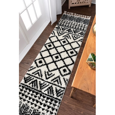 Tapis ivoire à motif géométrique Margund