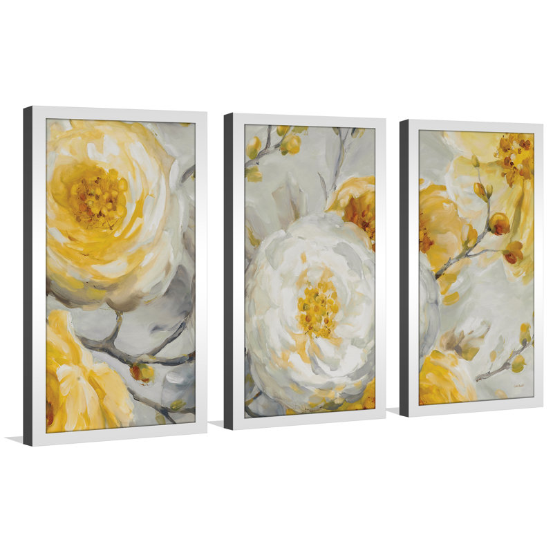 "Sunshine", reproduction d’art à multiples images encadrées, H 25,5 po x l 40,5 po x P 1 po, Encadrement argenté