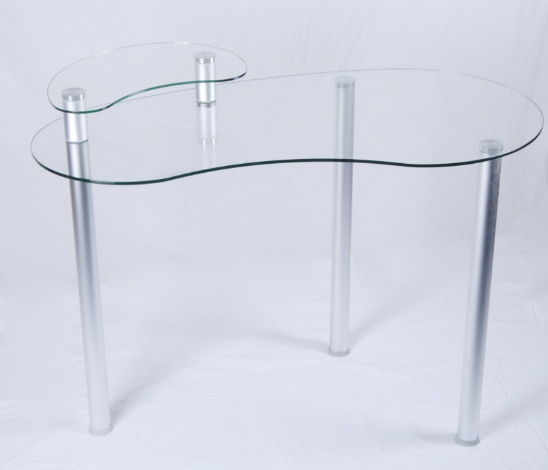 Brough Glass Aluminium Writing Desk