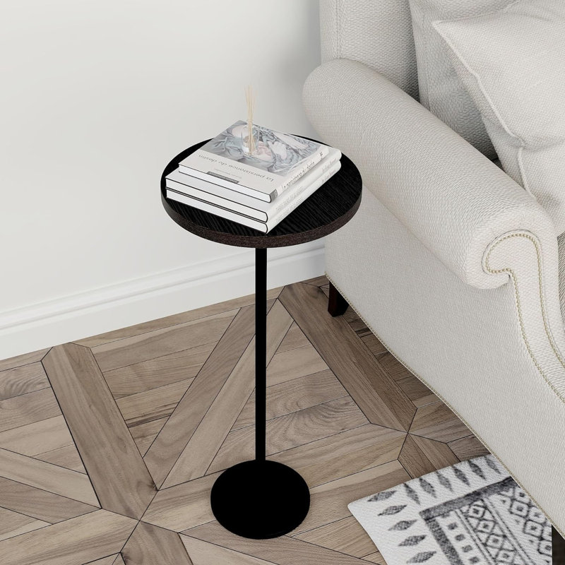 Table de bout Jahdon, H 24,21 po x l 7,87 po x P 7,87 po, Noir