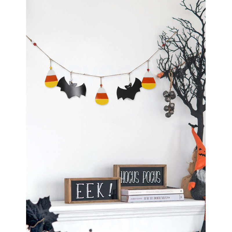Ensemble de 2 guirlandes d'Halloween pour fêtes 47,5 x 7 po