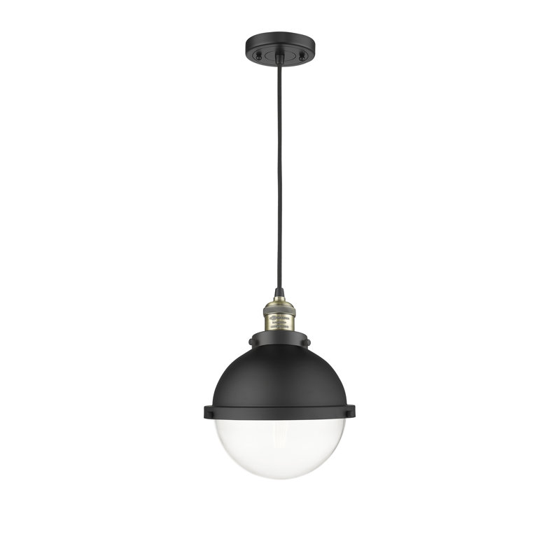 Anesh 1 - Light Single Pendant, Clear, 132.25" H x 9" W x 9" D, Brushed Brass