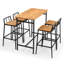 Ensemble de table de bar et tabourets de style industriel