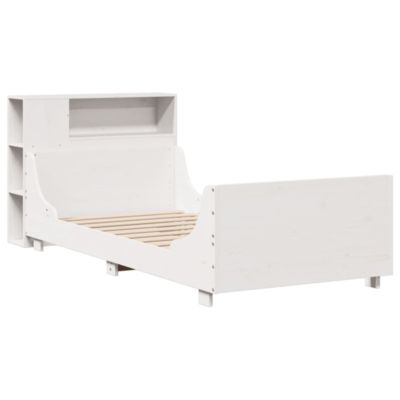 Boutte Solid Wood Bed, Wax Brown, 100 x 200 cm