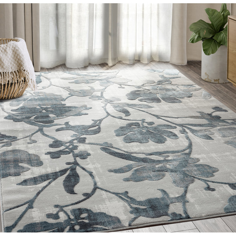 Tapis intérieur / extérieur bleu Blandburg, Rectangle 4 pi x 6 pi