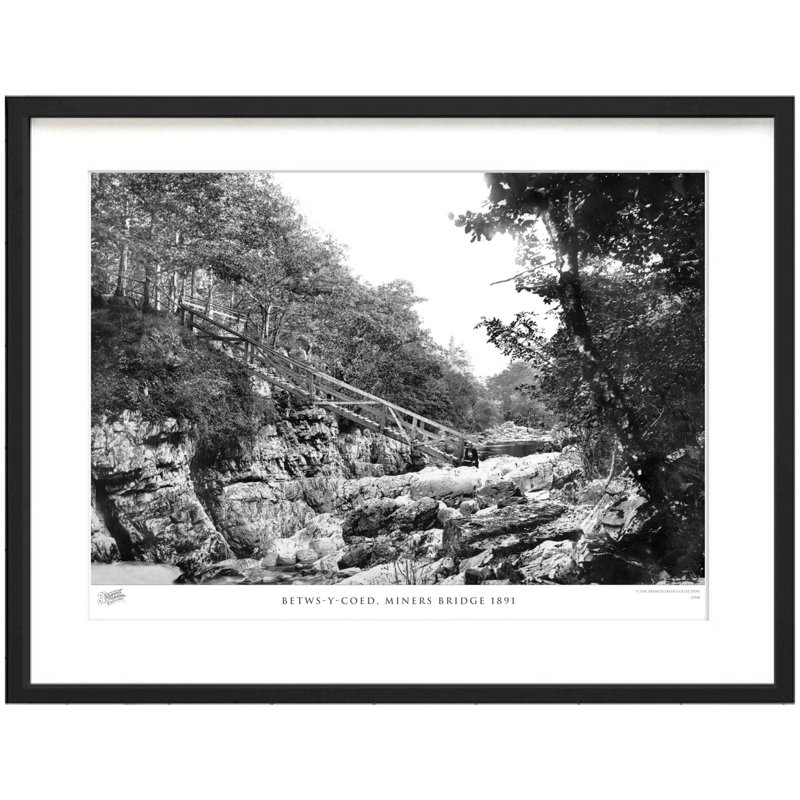 Betws Y Coed, Miners Bridge 1891 - Single Picture Frame Print, 40cm H x 50cm W x 2.3cm D