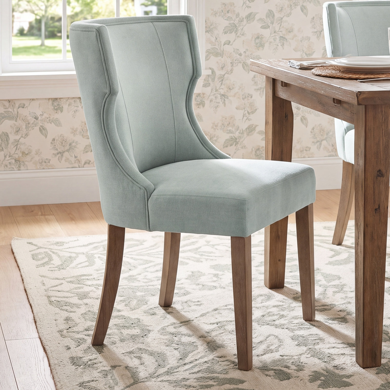 Carson Upholstered Dining Chair, Cream
