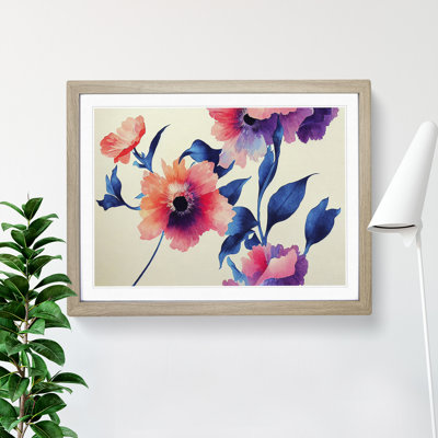 XH1022-7130X Precious Watercolour Flowers - Single Picture Frame Print