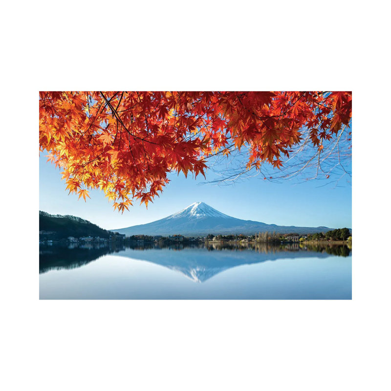 Autumn Foliage with Mount Fuji, Lake Kawaguchiko, Japan 1 Piece Wrapped Canvas Wall Art, 30.48 cm H x 45.72 cm W