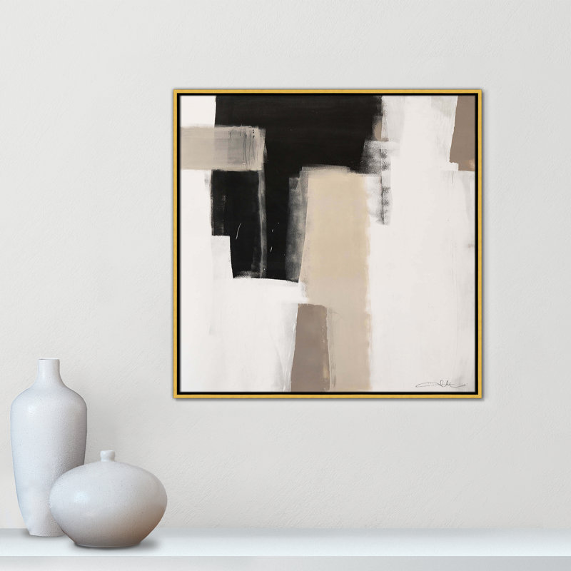 «Earth Scapes I-A Print» par Casa Fine Arts, Cadre flottant doré, H 31,5 po x l 31,5 po x P 2 po