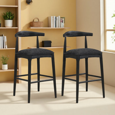 Tabouret de bar en tissu (ensemble de 2)