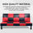 64" Faux Leather Convertible Sofa-822125734