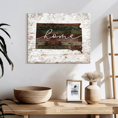 South Dakota Home Map sur impression sur toile