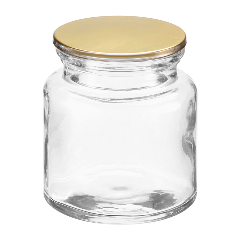 APOTHECARY Canister, Clear/Soft Brass