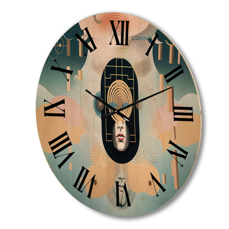 Horloge murale visionnaire à géométrie visionnaire, Grand
