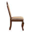 Ensemble de 2 chaises d'appoint beige et cerisier à dossier uni