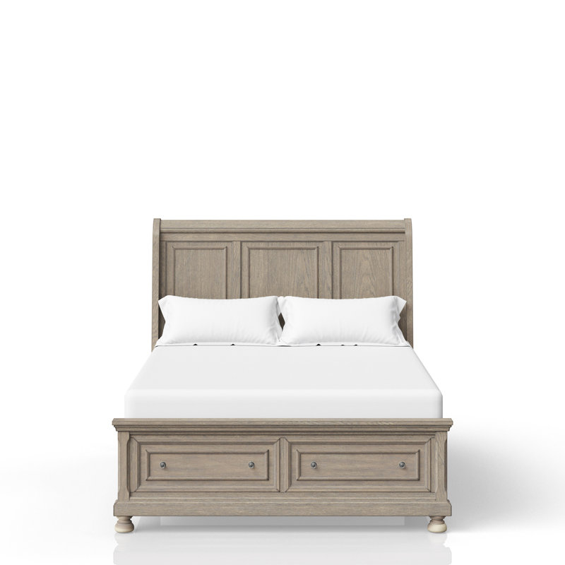 Storage Bed, Antique Gray, King