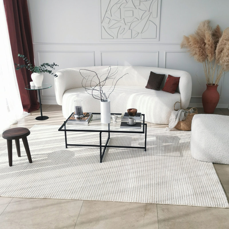 Modern Coffee Table with 100% Tempered Glass Top, 37.0 x 13.8 x 25.2 inches | Sleek Black Finish, Metal Legs, Electrostatic Oven Dried Painting | Tarnish Resistant, Ideal for Industrial & Contemporary Living Spaces