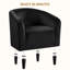 Fauteuil tonneau rembourré, fauteuil d'appoint avec accoudoirs ergonomiques enveloppants-667359155
