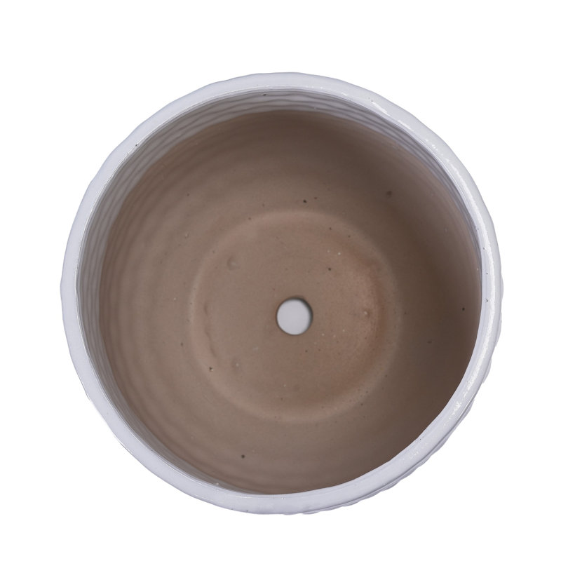 Pot de fleurs en céramique de haute qualité, Blanc mat