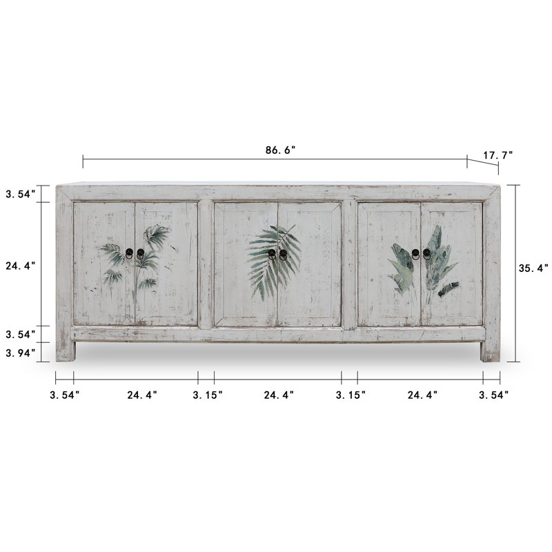 Tropea 86.6'' W Solid Wood Sideboard