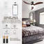 52 Inch Modern Ceiling Fan With 3 Colour Dimmable Solid Wood  Blades Remote Control Reversible DC Motor For Bedroom