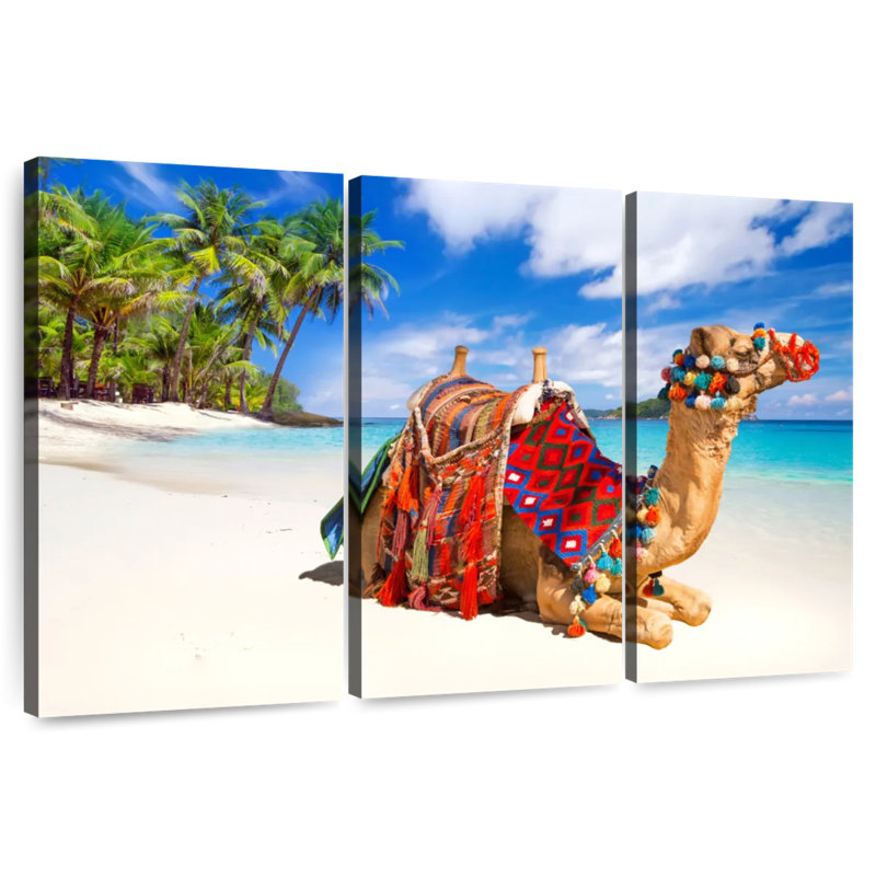 Chameau de plage Brampt, H 32 po x l 50 po
