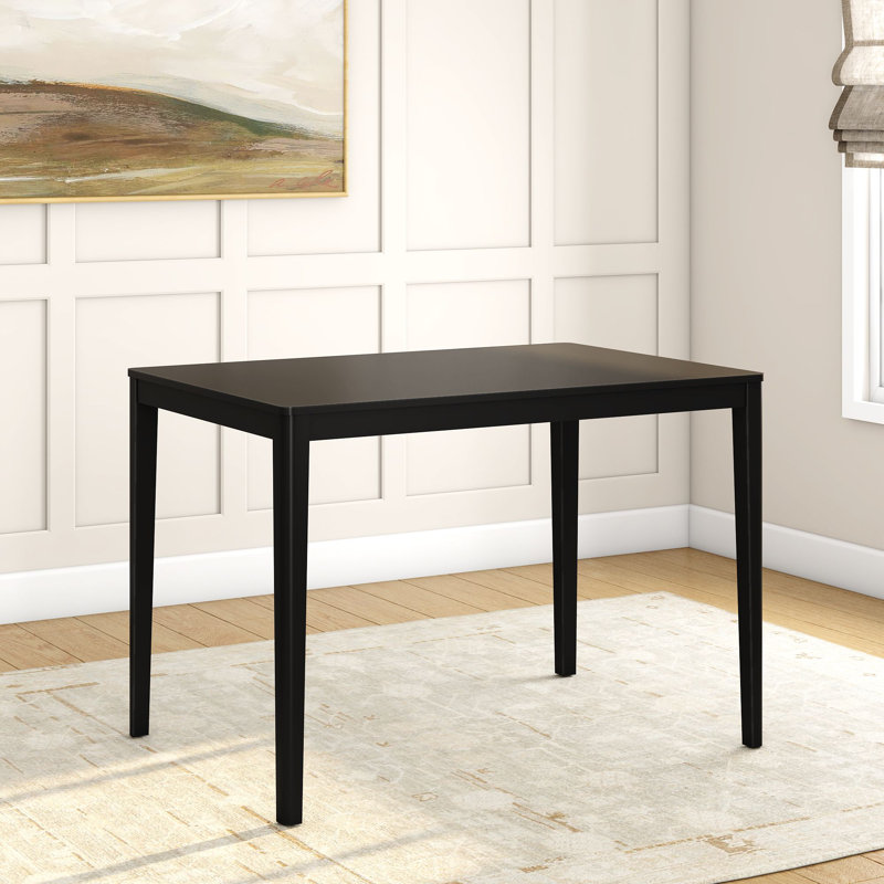 Table de salle à manger rectangulaire Crew, 30"H x 43.5"L x 29.5"W, Noir