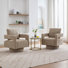 29.12" W Pillow Back Hollow Arm Swivel Accent Armchair (Set Of 2)