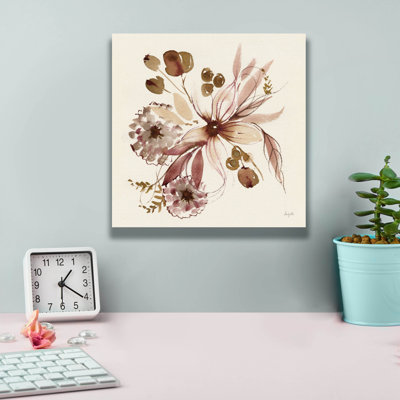 "Epia Graffiti" sépia floral "par Kristy riz, art mural sur toile