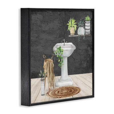 Relaxing Bathroom View Framed Giclee Art By Kim Allen