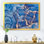 Art liquide bleu avec veines dorées I - peinture sur toile