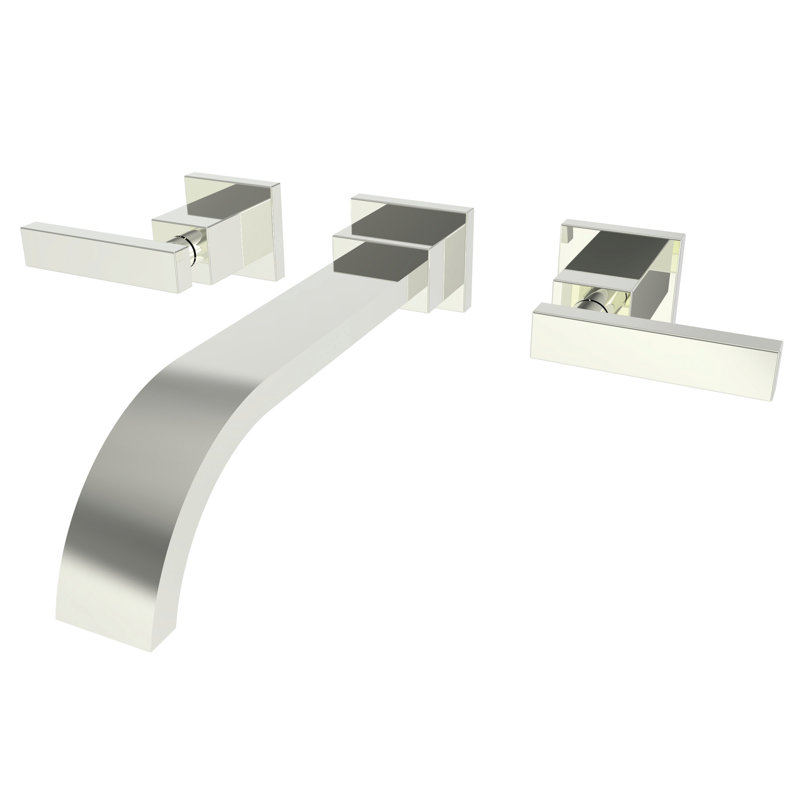 Secant Wall Mount Bathroom Faucet, Polished Chrome