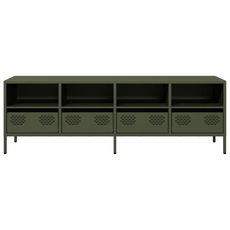 Daumantas TV Stand for TVs up to 24", Olive green