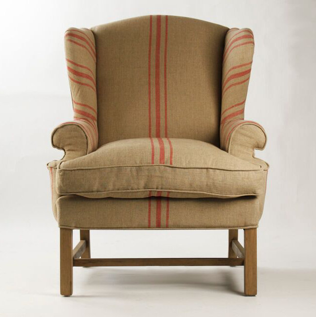 Fabien Linen Wingback Chair