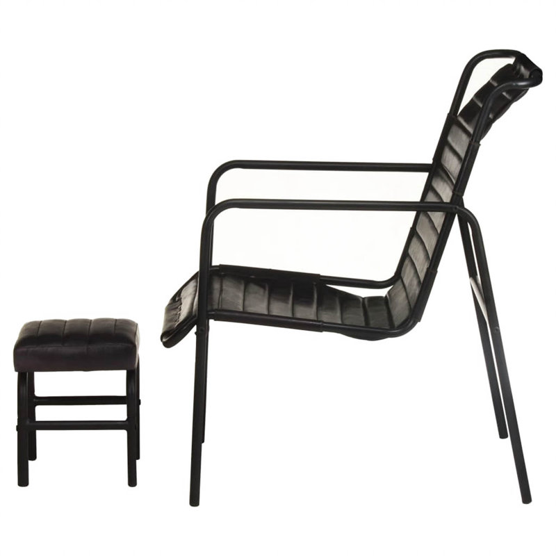 Upholstered Lounge Chair With Footstool