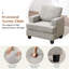 Fauteuil rembourré avec rangement intérieur pour accoudoirs-448415065