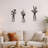  3-Piece Metal Flower Wall Art Set, Minimalist Boho Wall Decor-5710195