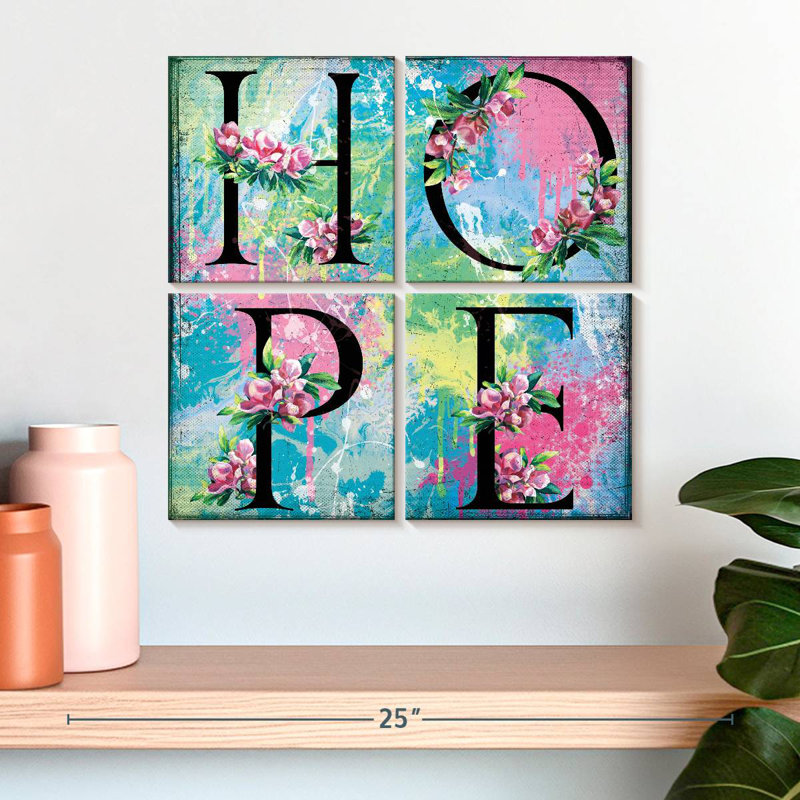 Tergel Hope, typographie, H 18 po x l 18 po